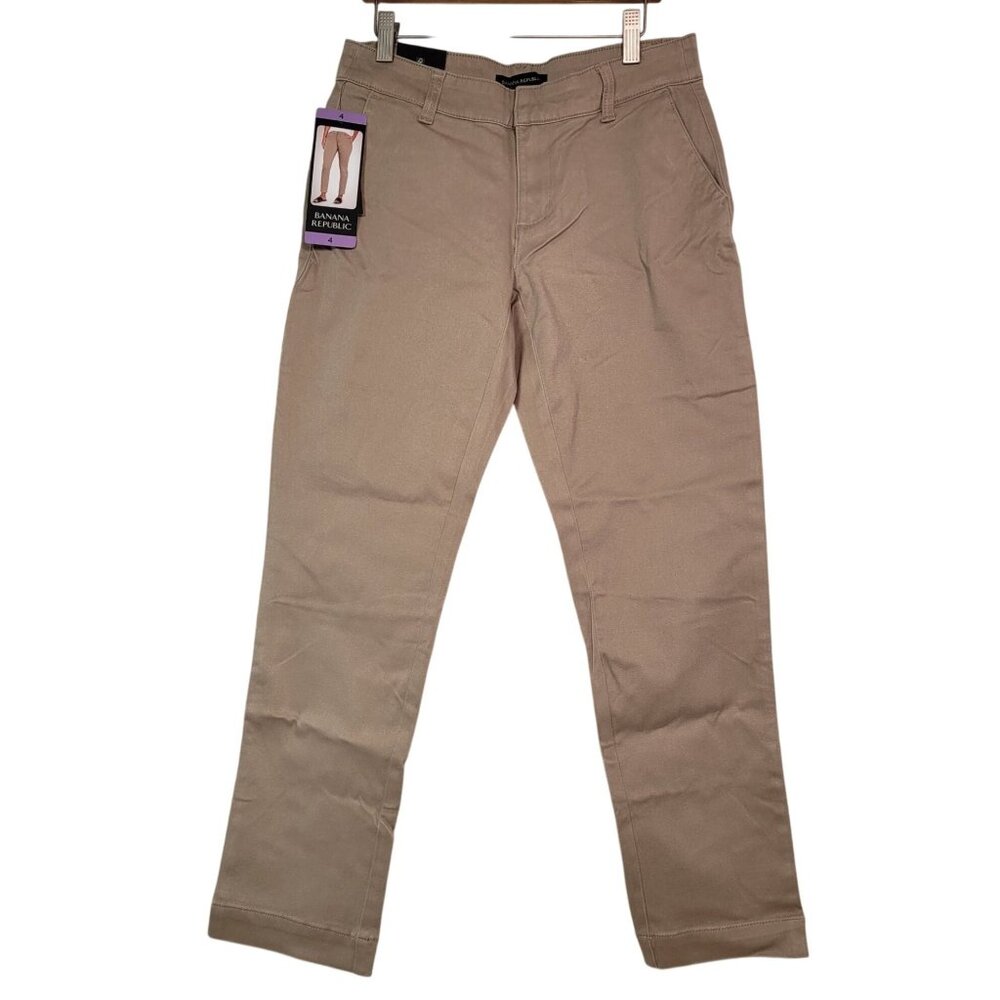 Banana Republic Women's Cropped Chino Pants Beige Size 4 New
